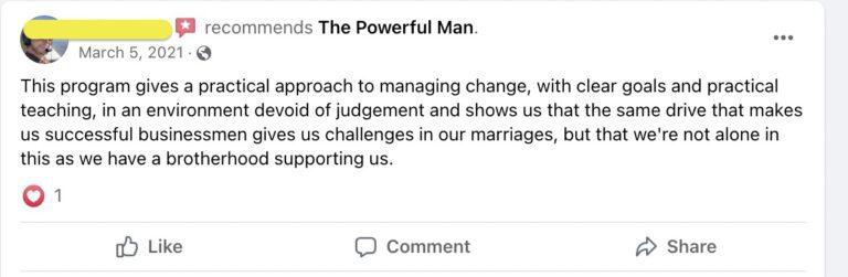 Client Testimonial - The Powerful Man