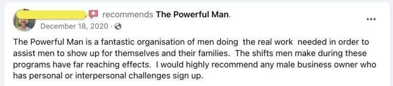 Client Testimonial - The Powerful Man