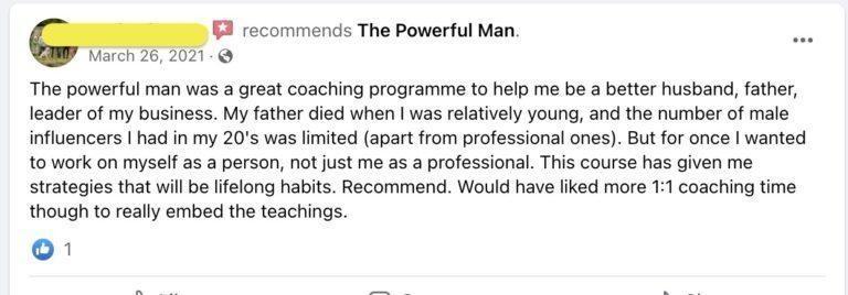 Client Testimonial - The Powerful Man