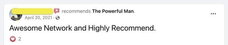 Client Testimonial - The Powerful Man