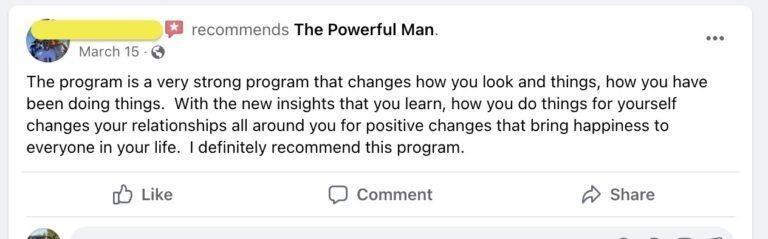 Client Testimonial - The Powerful Man