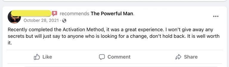 Client Testimonial - The Powerful Man