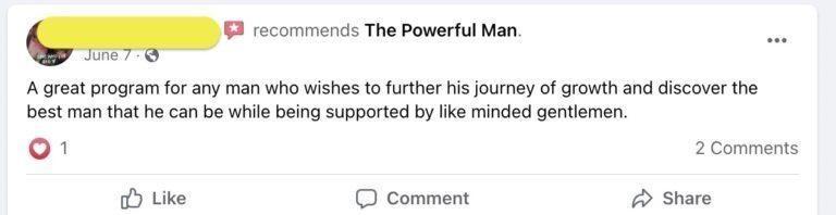 Client Testimonial - The Powerful Man