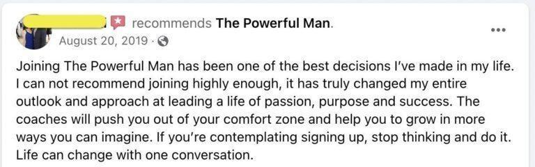 Client Testimonial - The Powerful Man