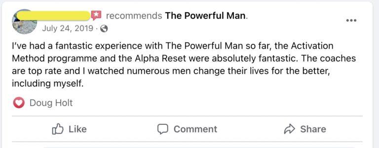 Client Testimonial - The Powerful Man