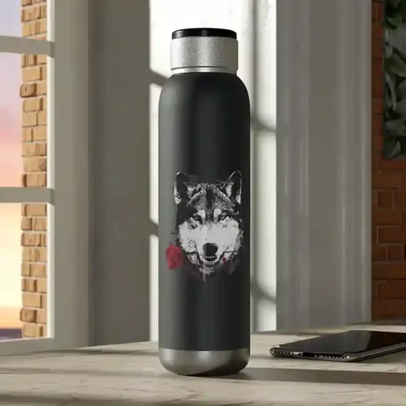 Soundwave Copper Vacuum Audio Bottle 22oz TPM wolf