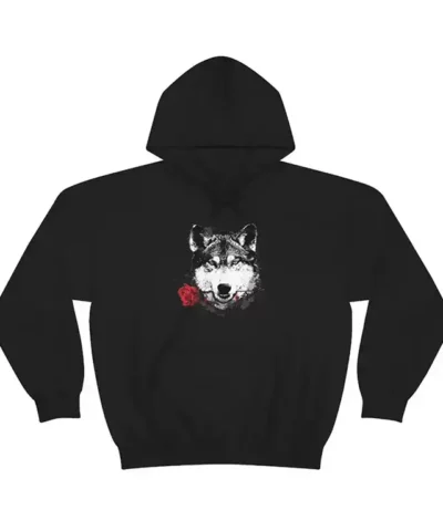 UNISEX HEAVY BLEND HOODED SWEATSHIRT - WOLF LOGO