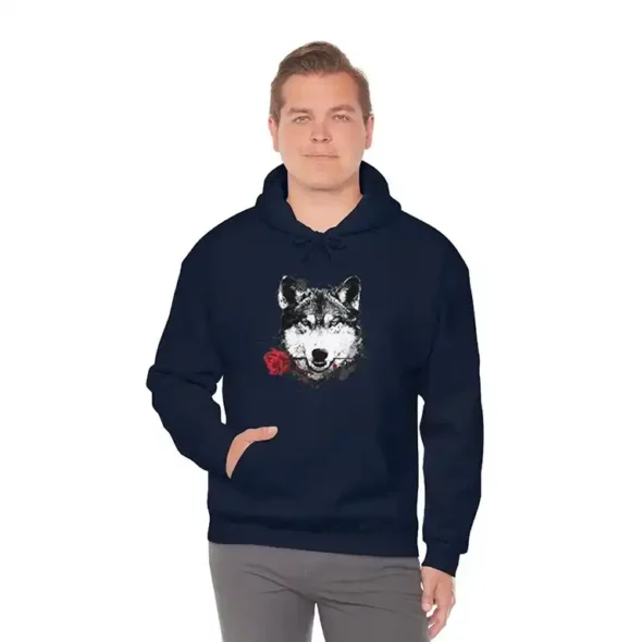 UNISEX HEAVY BLEND HOODED SWEATSHIRT - WOLF LOGO