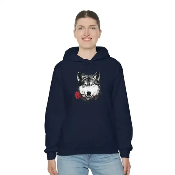 UNISEX HEAVY BLEND HOODED SWEATSHIRT - WOLF LOGO