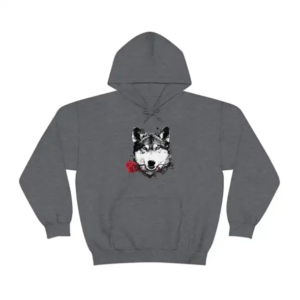 UNISEX HEAVY BLEND HOODED SWEATSHIRT - WOLF LOGO