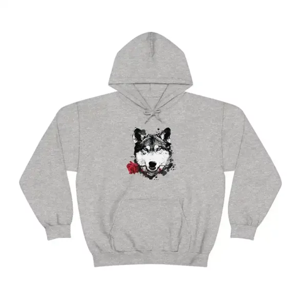 UNISEX HEAVY BLEND HOODED SWEATSHIRT - WOLF LOGO