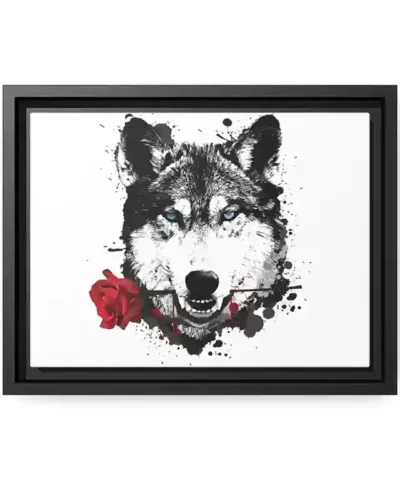 WOLF LOGO FRAMED WALL ART