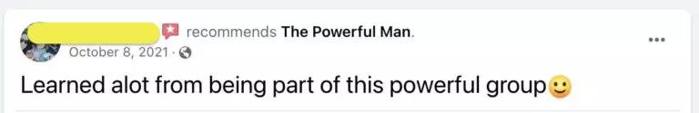 Client Testimonial - The Powerful Man