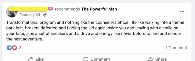 Client Testimonial - The Powerful Man