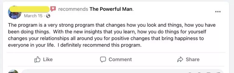 Client Testimonial - The Powerful Man