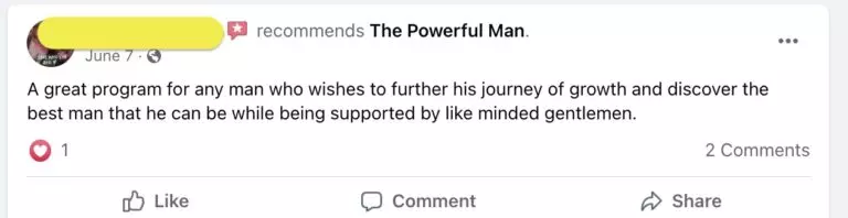 Client Testimonial - The Powerful Man