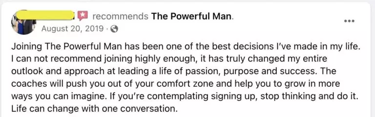 Client Testimonial - The Powerful Man